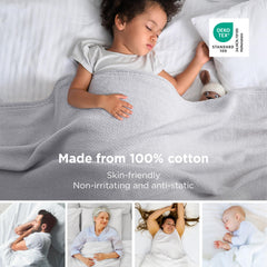 Bedsure plaid plié sur lit montrant couverture généreuse