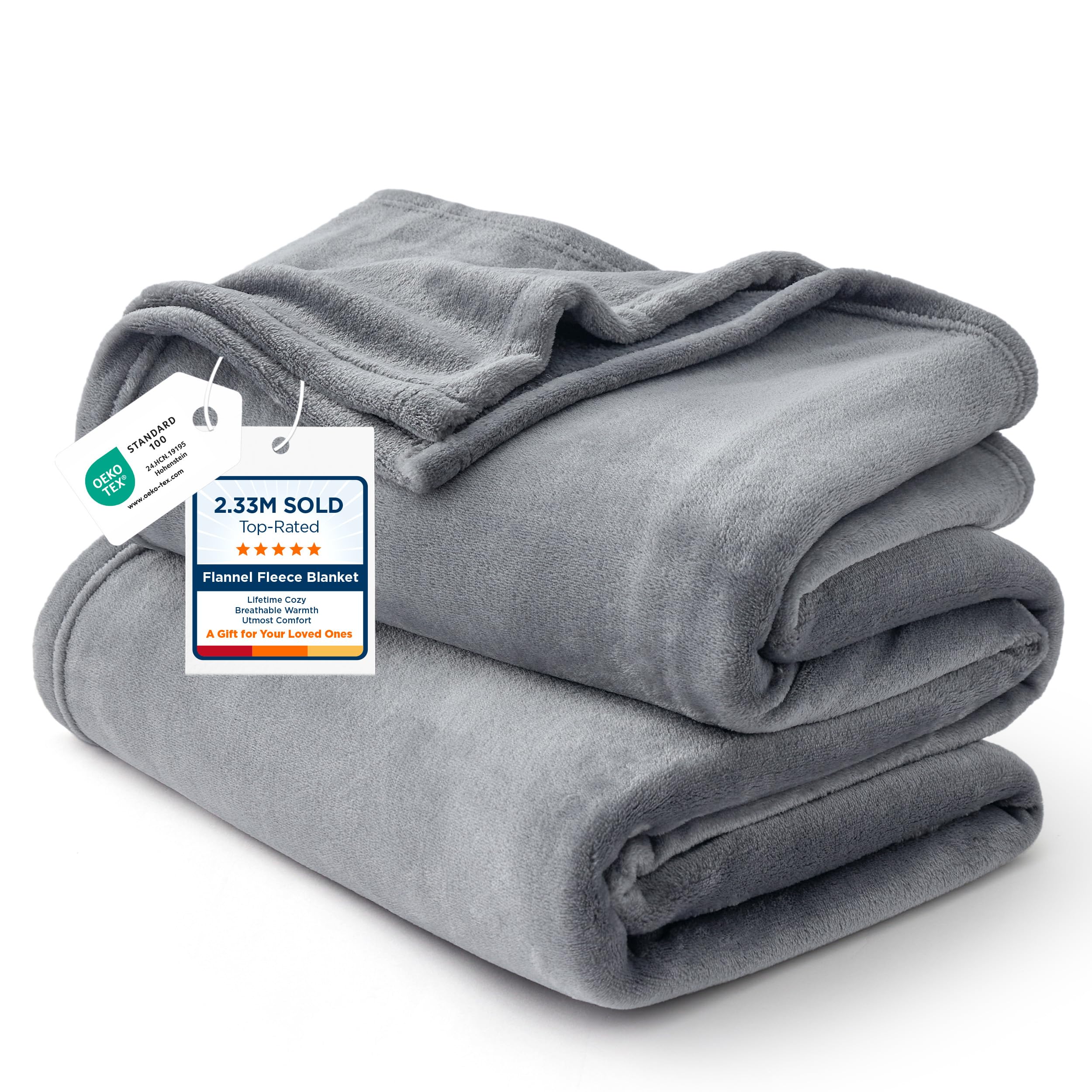 Bedsure plaid polaire face avant montrant le design et confort