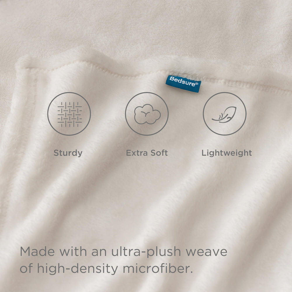Bedsure plaid zoom sur coutures renforcées offrant durabilité