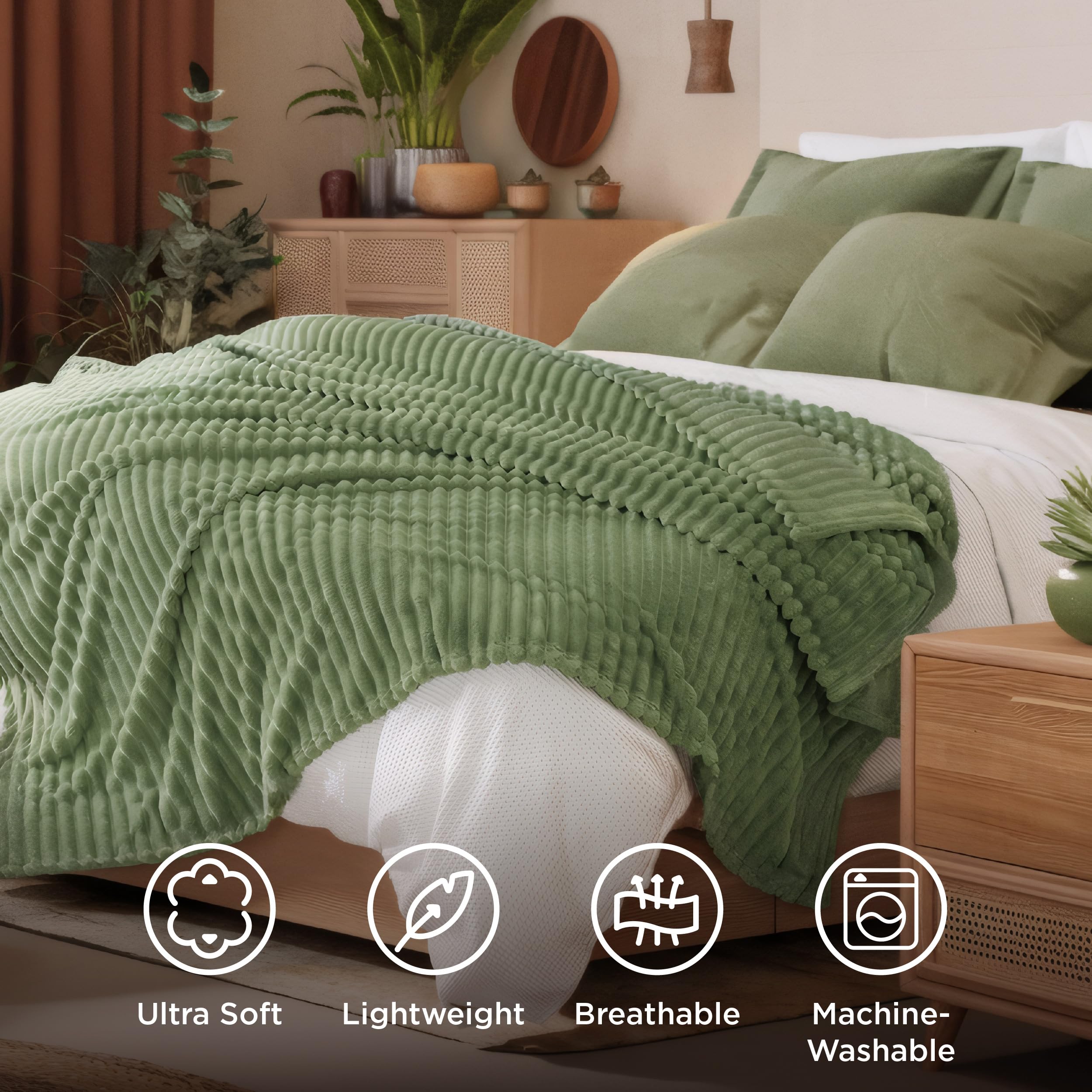 Bedsure plaid sur canapé créant ambiance cosy pour soirées