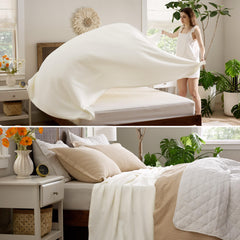 Bedsure plaid posé sur lit décor donnant une ambiance cosy