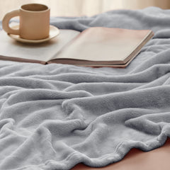 Bedsure plaid posé sur lit twin montrant la taille 60x80 pouces