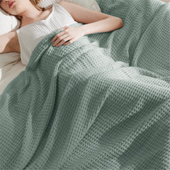 Bedsure gros plan texture waffle montrant douceur et chaleur