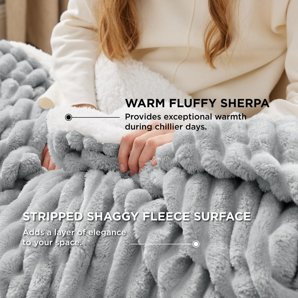 Bedsure détail tissu microfibre illustrant la douceur agréable au toucher