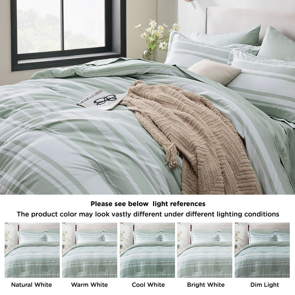 Bedsure photo grand angle lit fait avec couette montrant apparence finale et ambiance