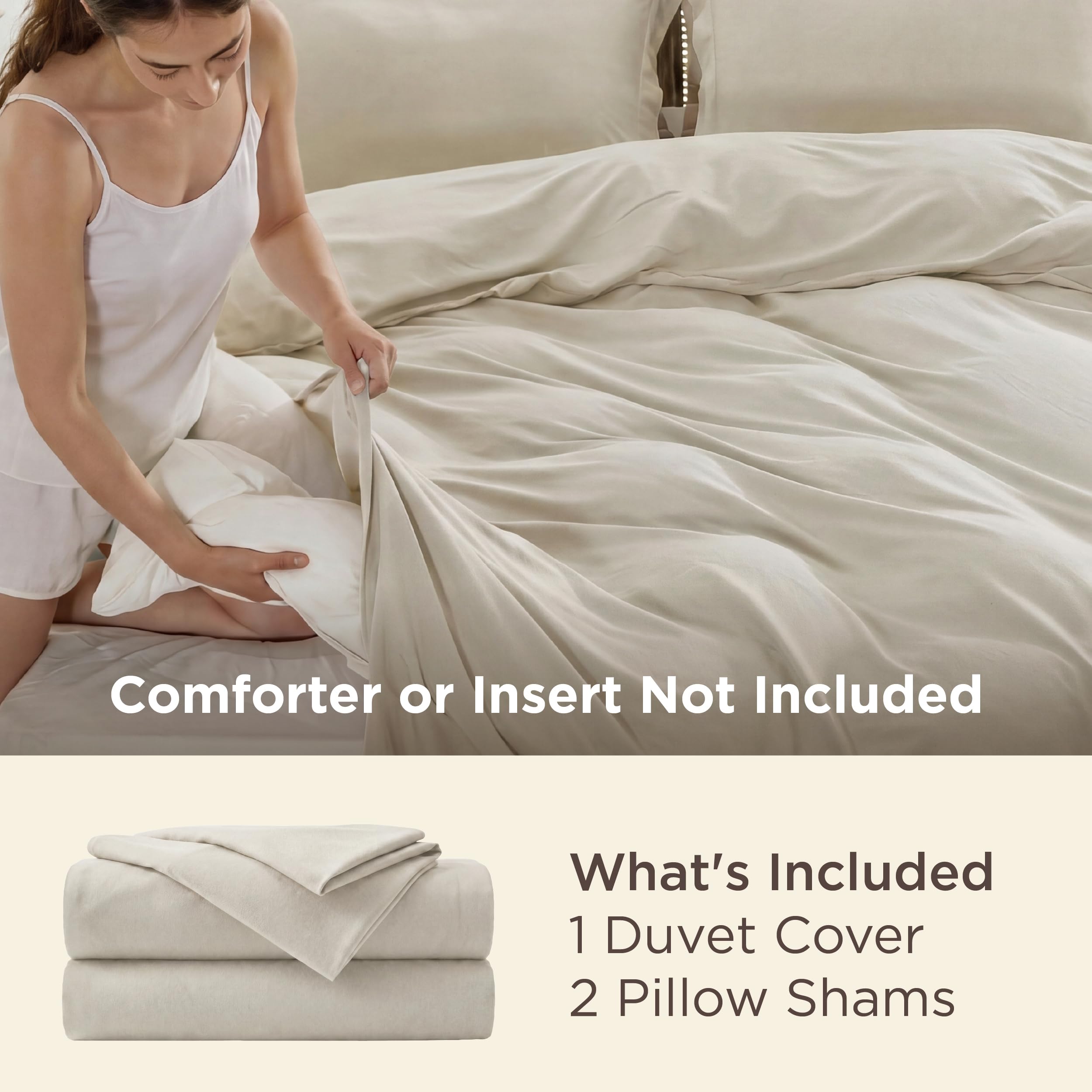 Bedsure gros plan texture double-brossée, toucher ultra-doux et respirant