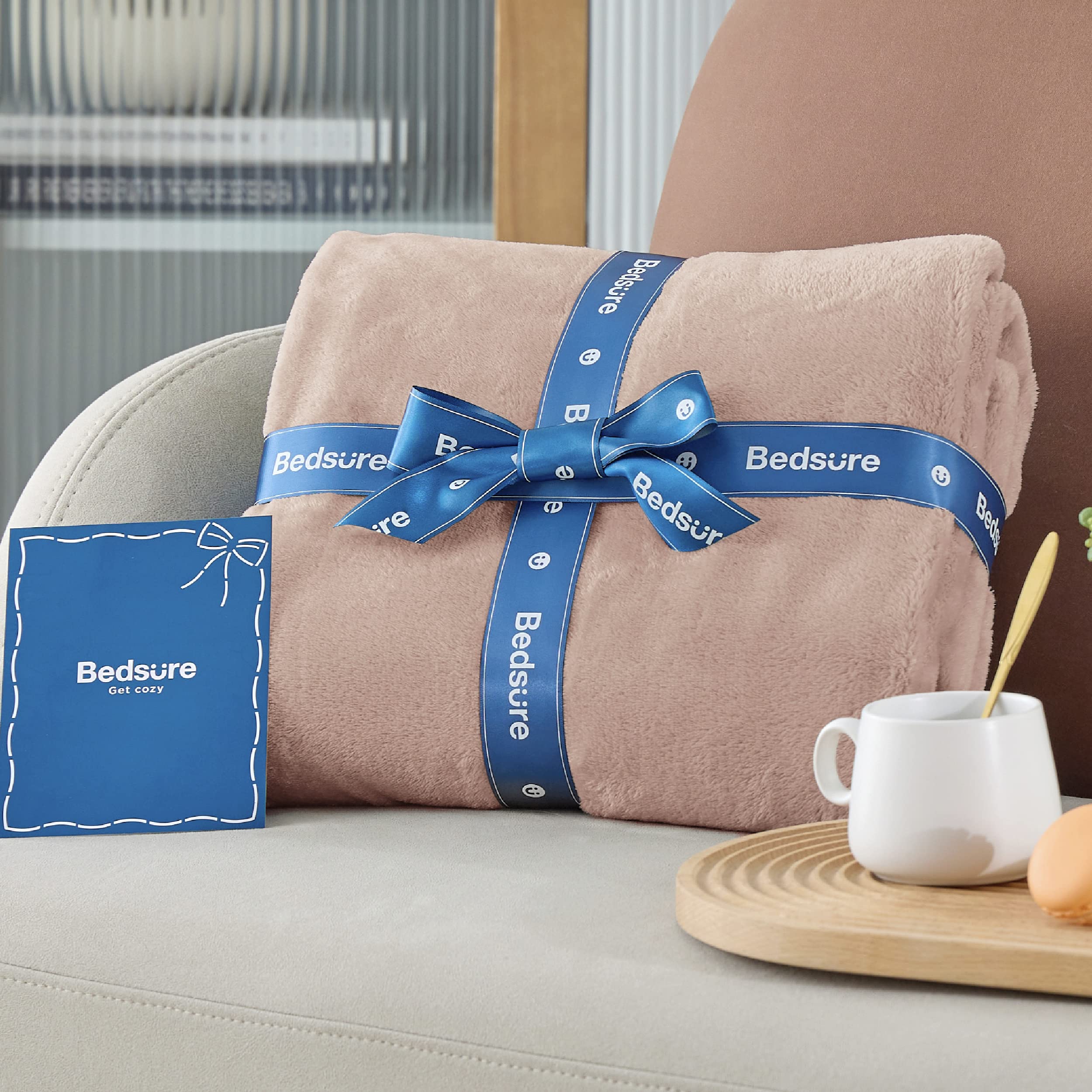 Bedsure couverture pré-emballée prête à offrir comme cadeau