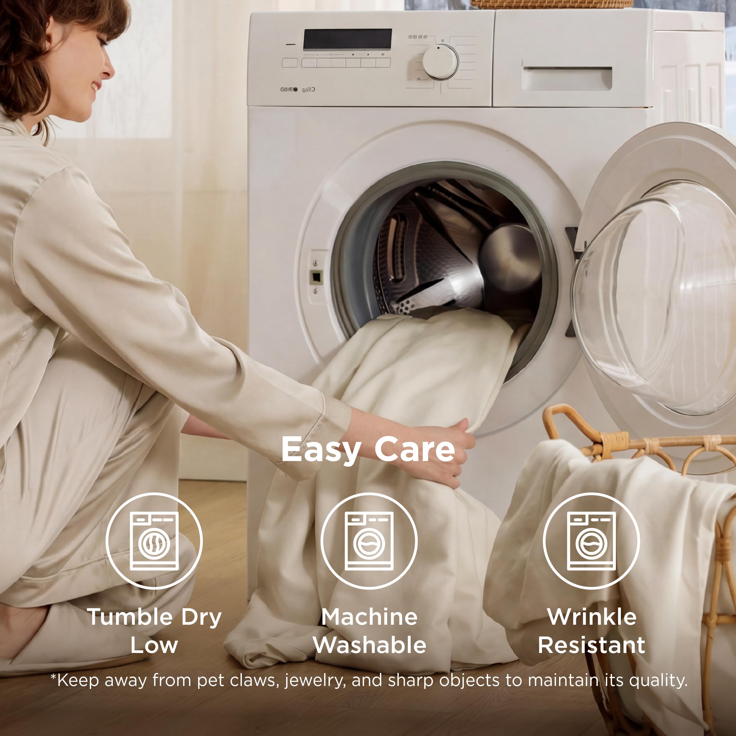 Bedsure housse pliée et emballage, rangement compact et prêt à offrir