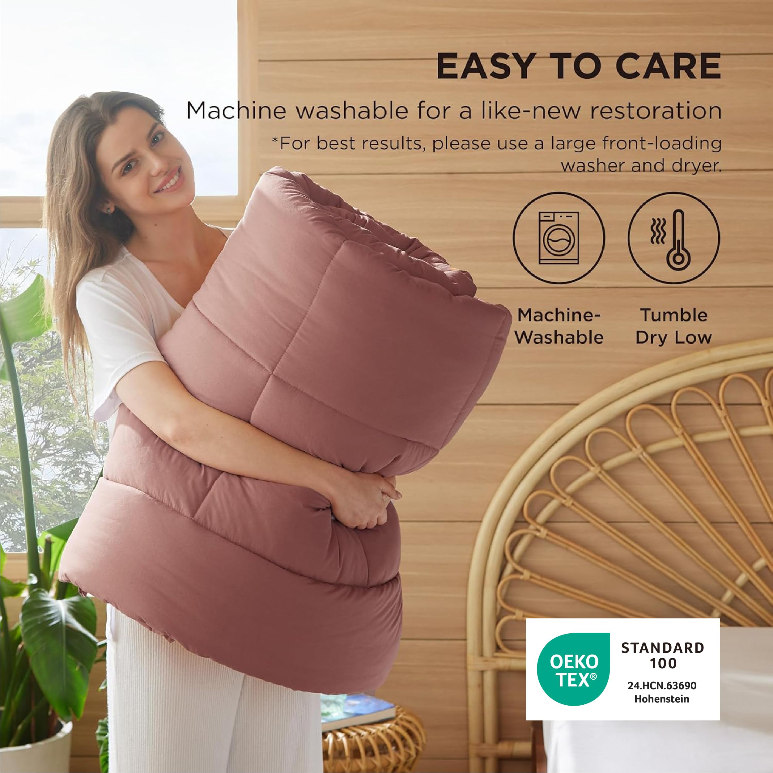 Bedsure couette pliée pour rangement, gain de place pratique