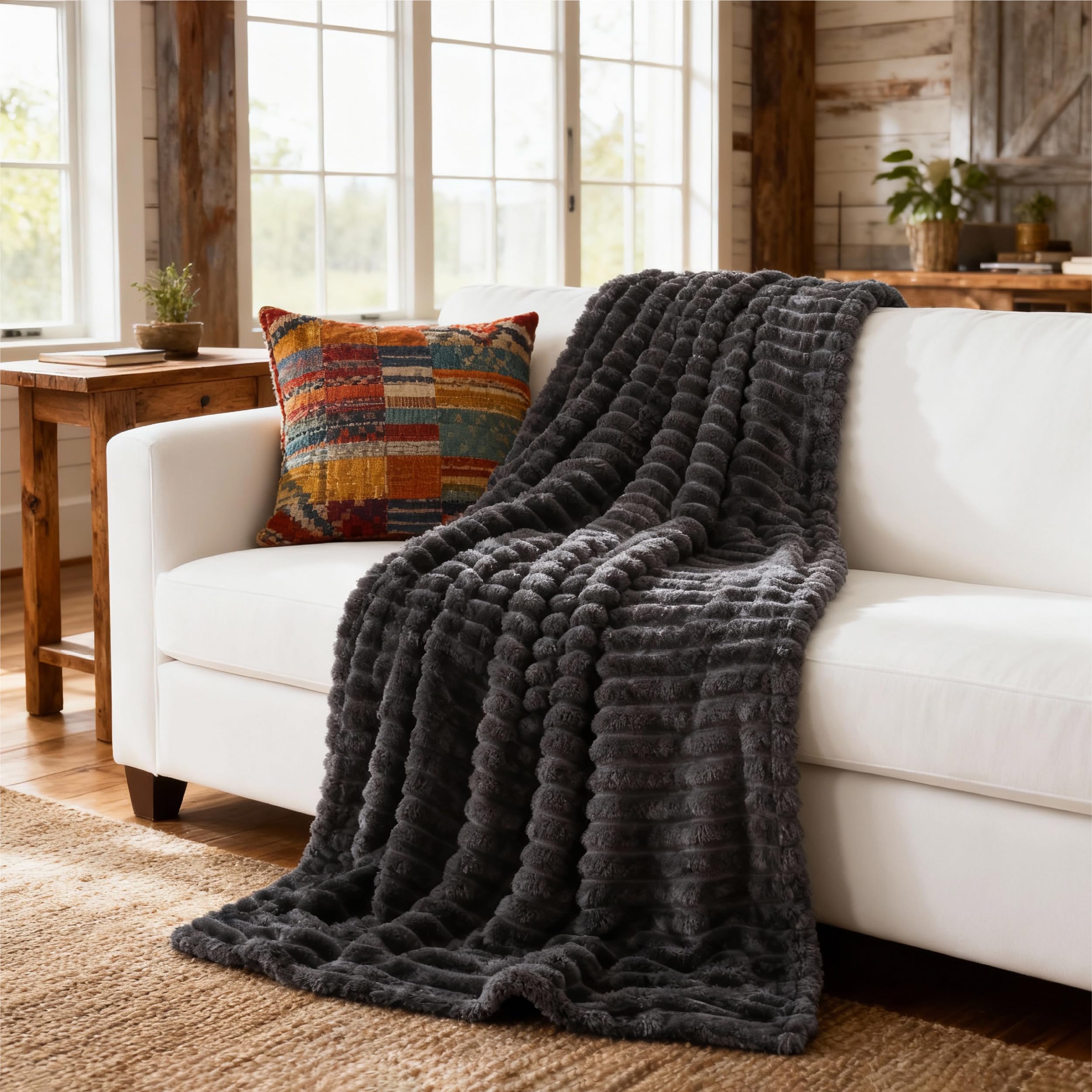 Bedsure plaid plié prêt en coffret cadeau, idéal pour offrir
