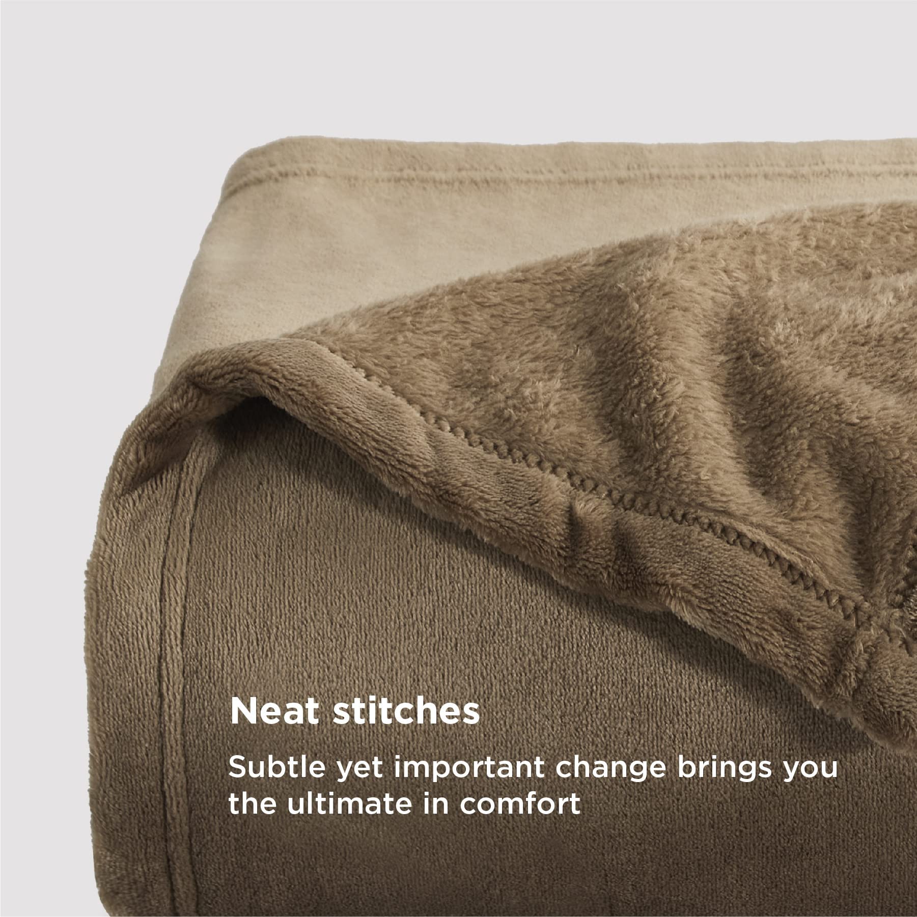 Bedsure pliée comparée à un oreiller pour taille et transport facile