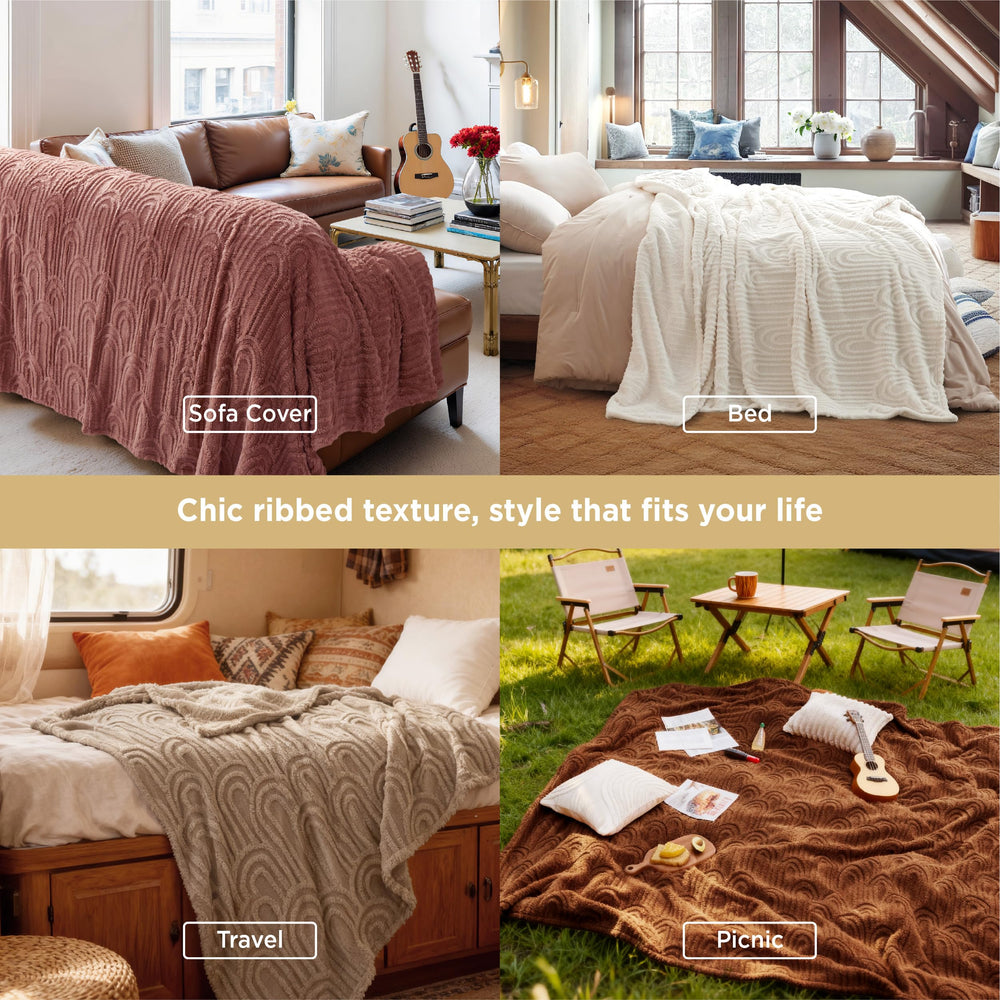 Bedsure couverture pliée sur lit king pour présentation et style