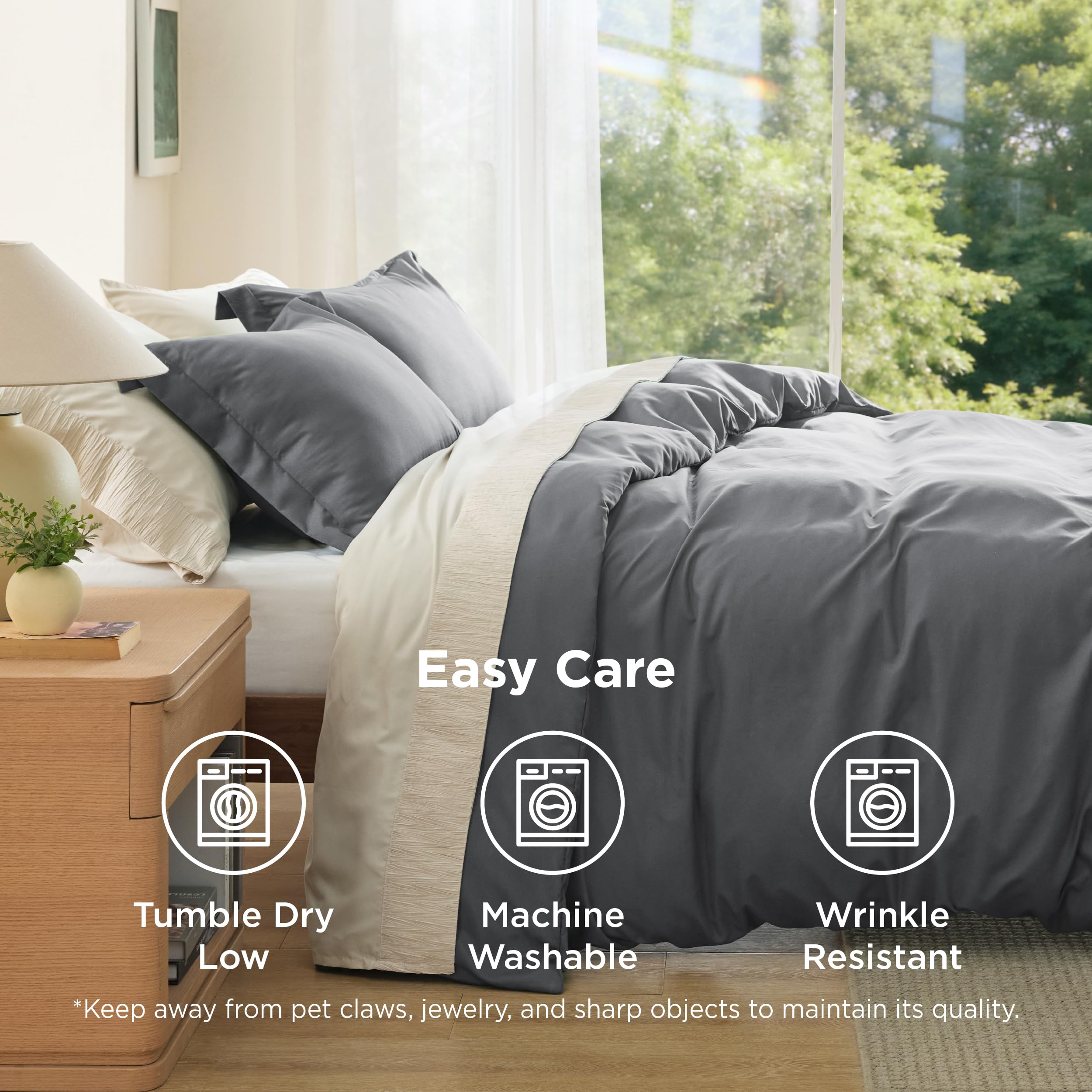 Bedsure plis et chute du tissu illustrant drapé fluide et qualité du tissage