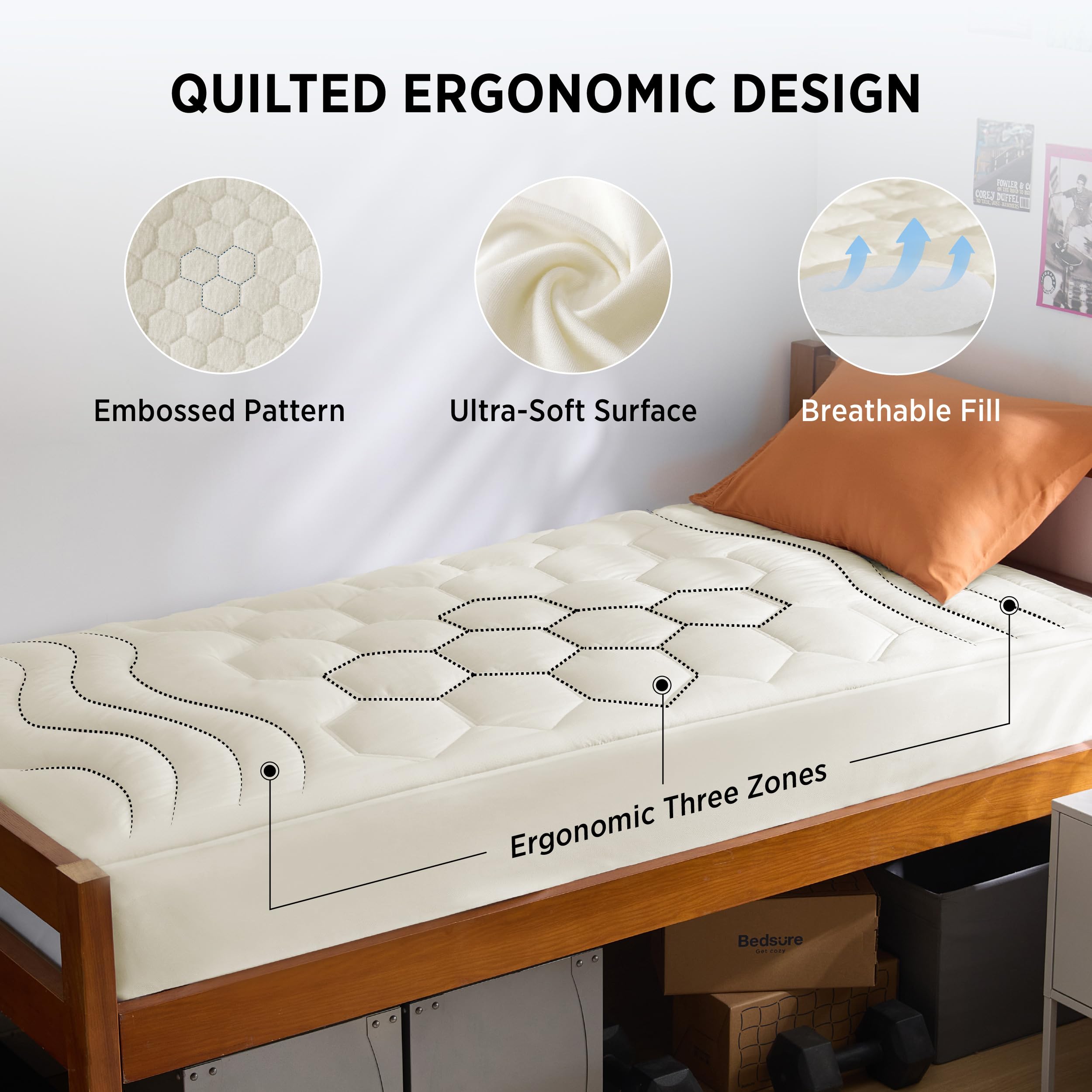 Bedsure bord élastique profond adapté à 8–21 pouces pour maintien sûr