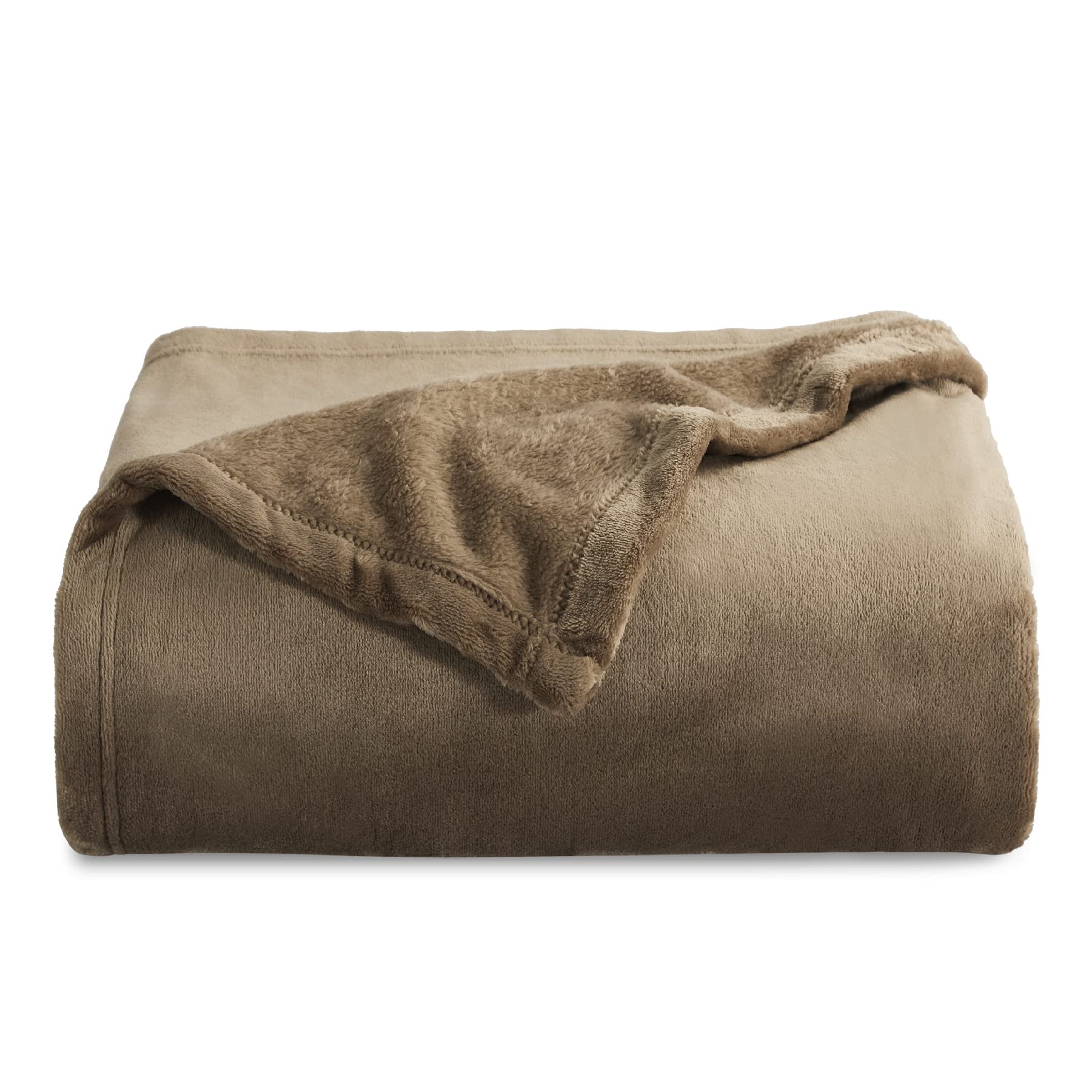 Bedsure vue avant du pliage camel montrant design et couleur apaisante