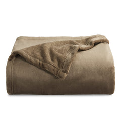 Bedsure vue avant du pliage camel montrant design et couleur apaisante