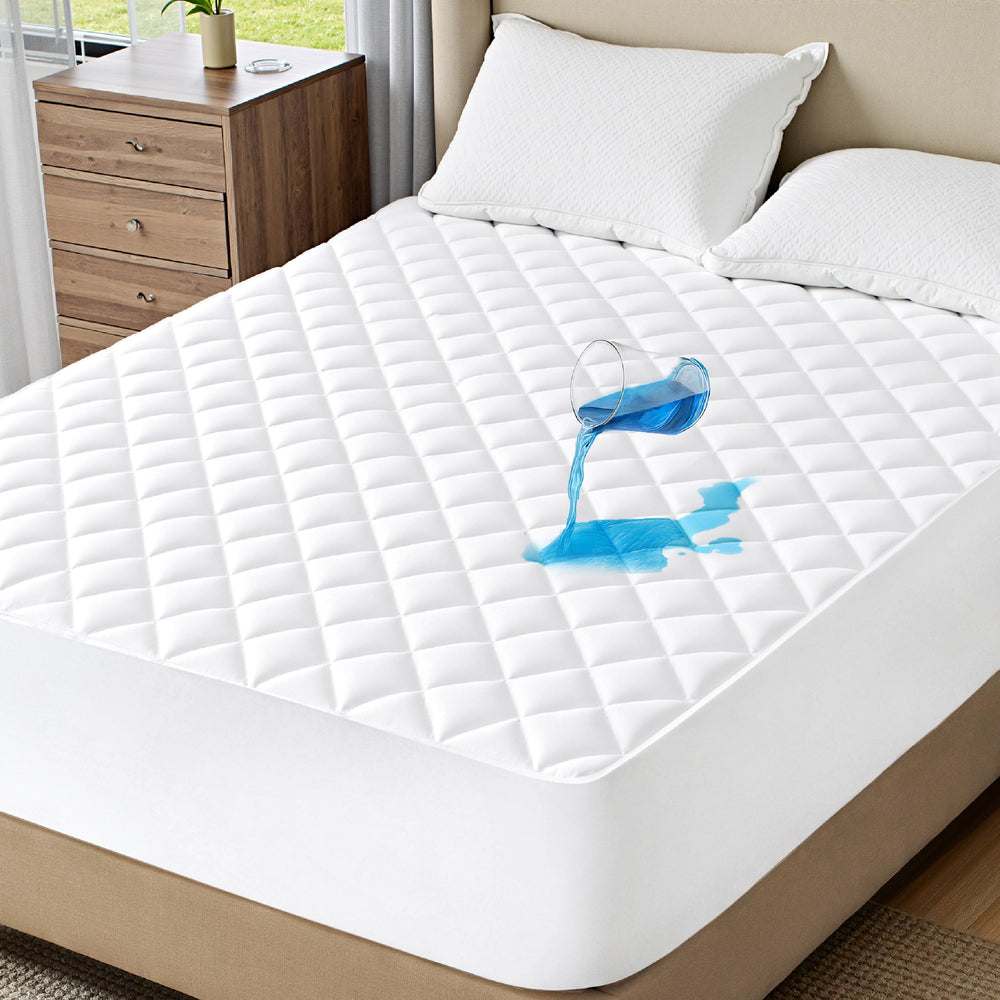 Bedsure vue de face du protège-matelas full offrant protection et confort
