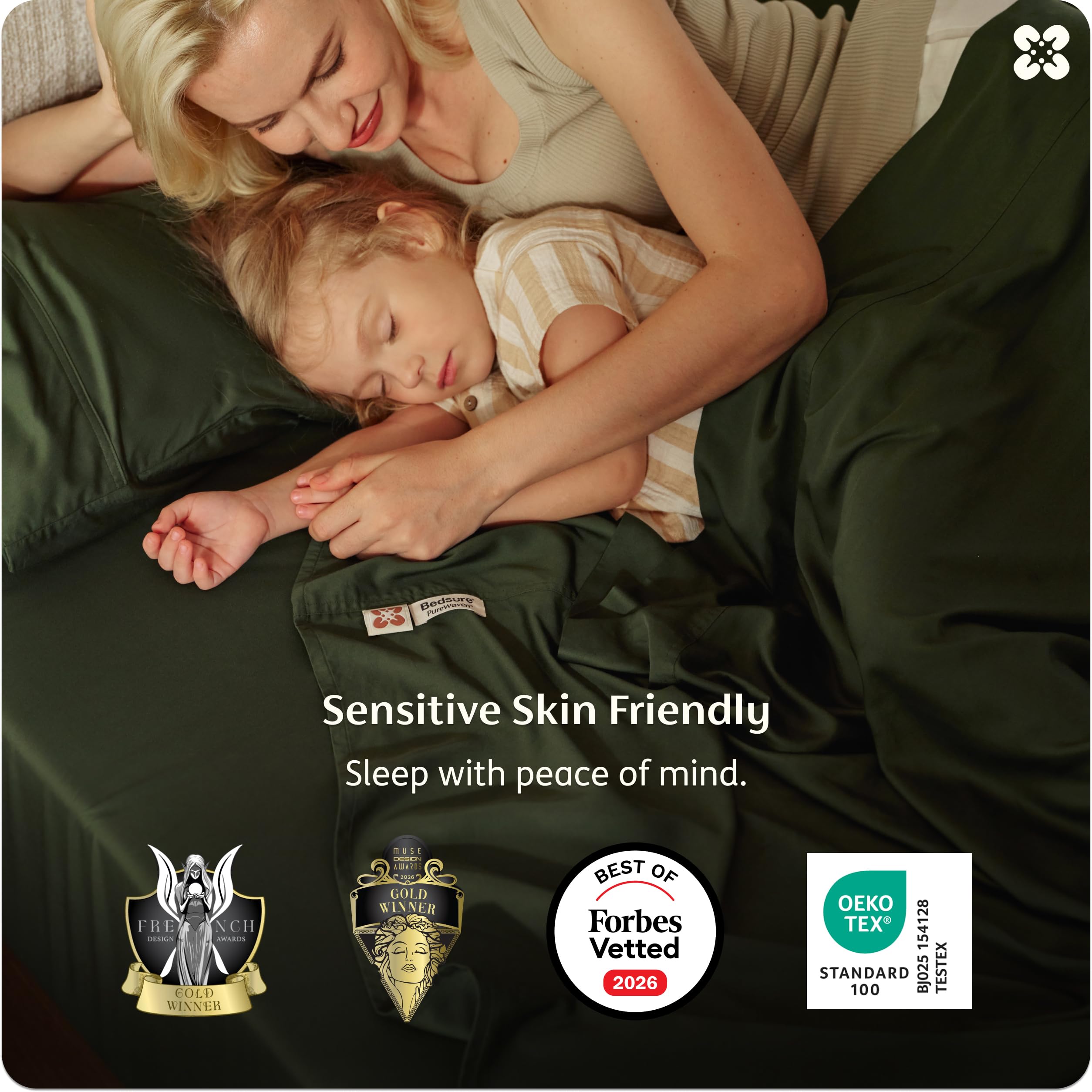 Bedsure drap-housse queen en place avec élastique 360° pour maintien sûr