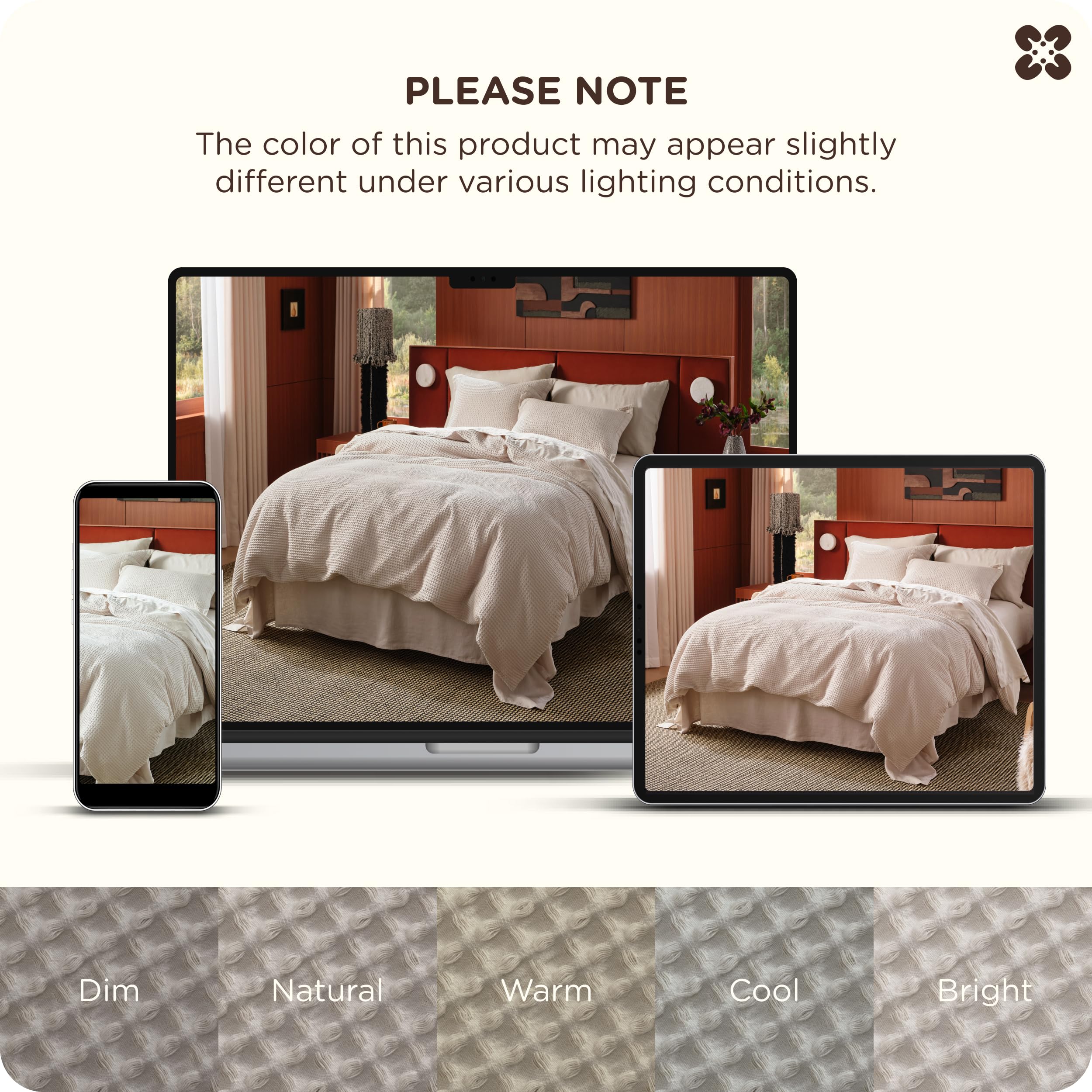 Bedsure mise en scène chambre illuminée, style décontracté et accueil visuel