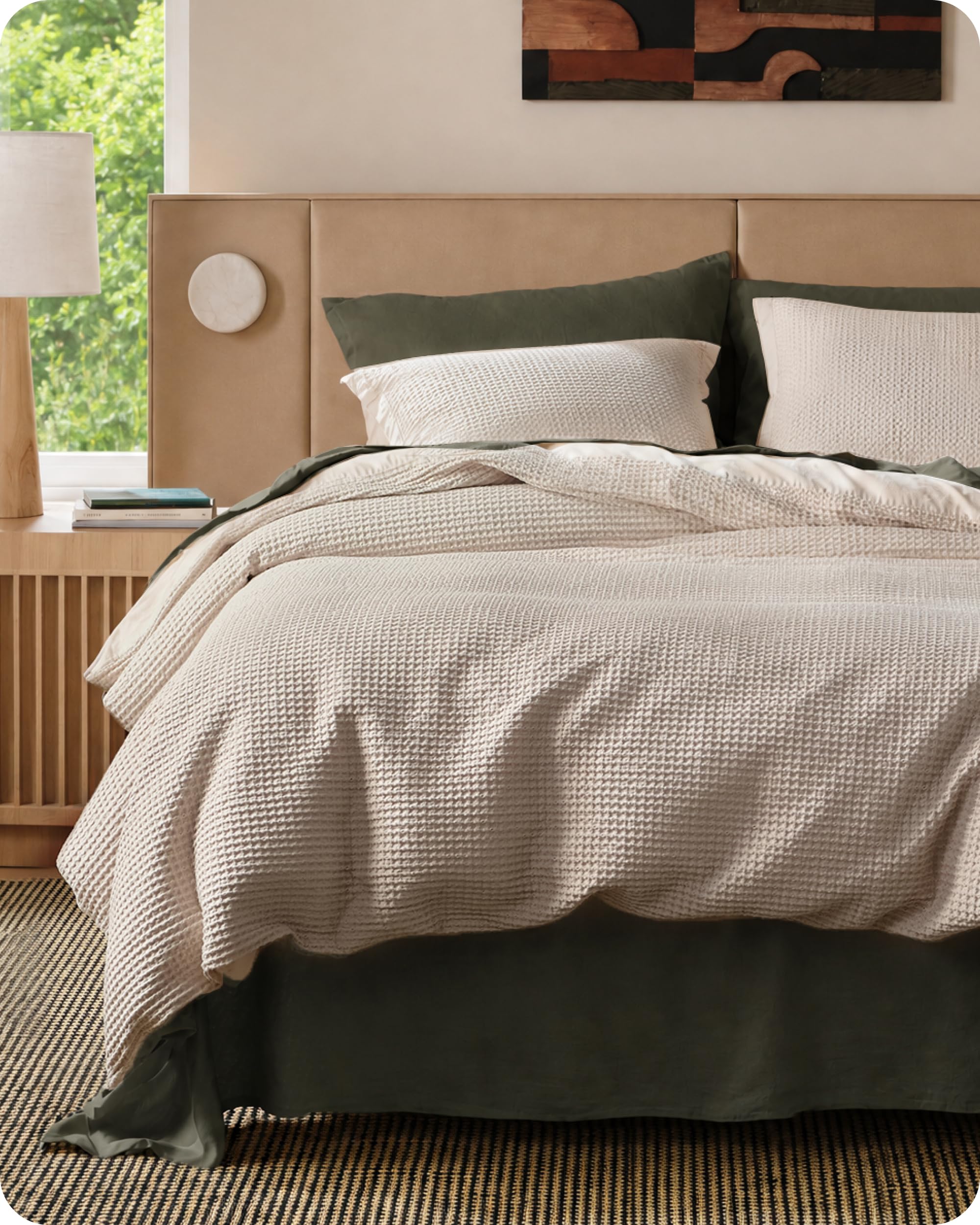 Bedsure housse de couette PureWoven vue avant, look lin et confort respirant