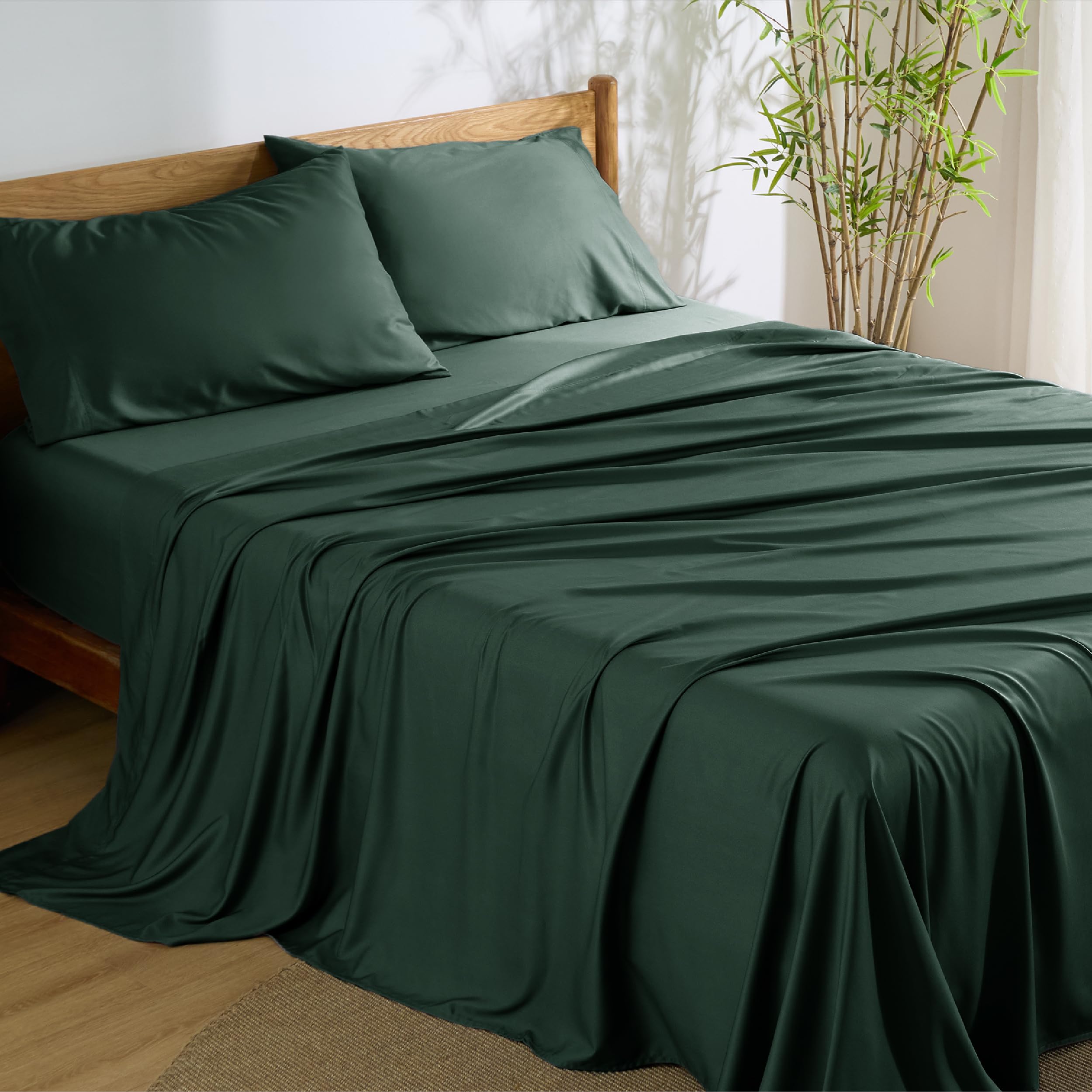 Bedsure draps emballage vue frontale, qualité respirante
