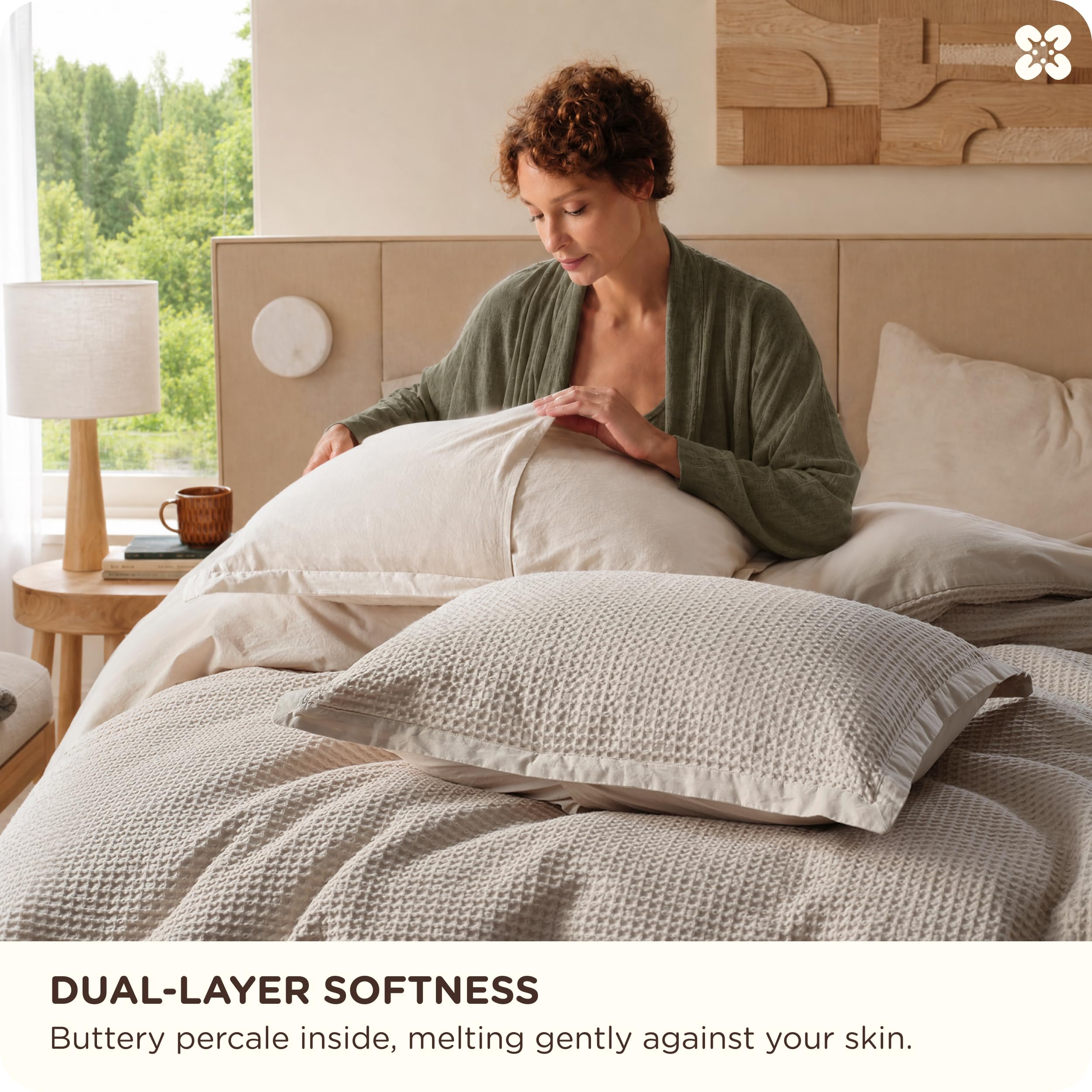Bedsure détail de la fermeture éclair cachée assurant maintien pratique du duvet