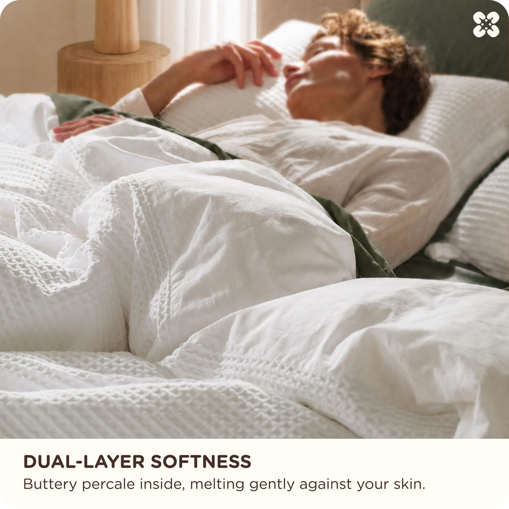 Bedsure lit entier habillé illustrant un rendu relaxé et stylé
