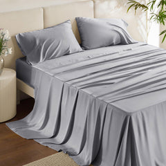 Bedsure image d’emballage montrant la parure et l’aspect soyeux