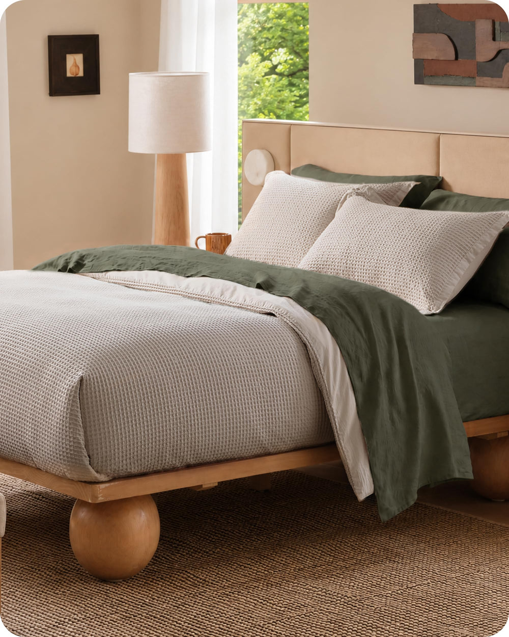 Bedsure texture tenue en main, coton 100 % pré-lavé pour douceur progressive