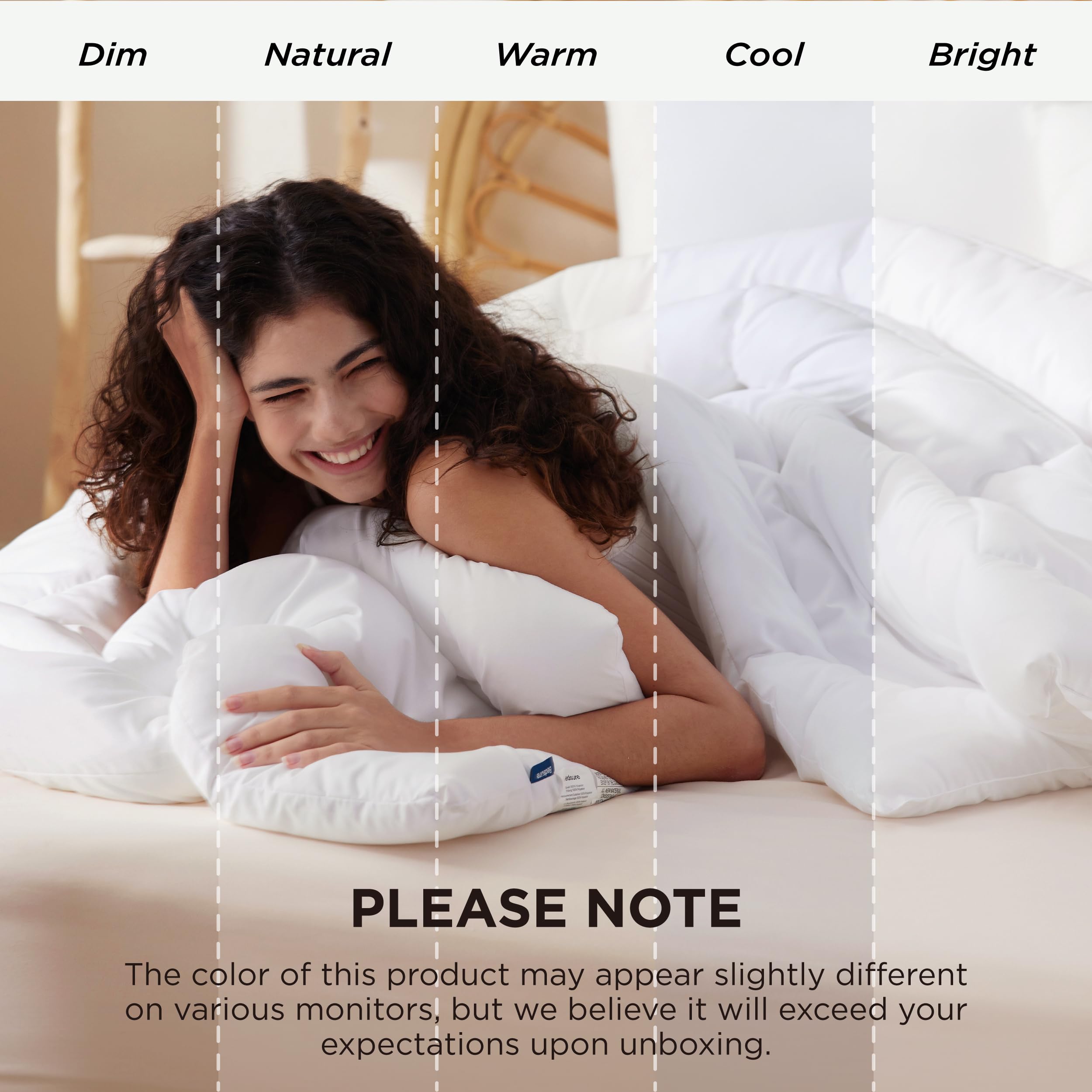 Bedsure couette pliée et rangée compactement pour gain de place et facilité