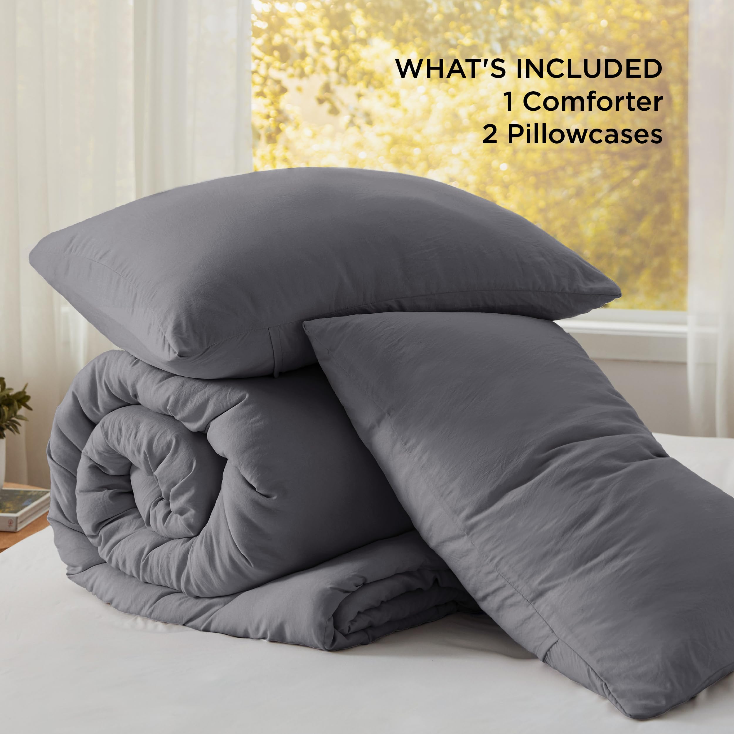 Bedsure revers de la couette montrant couleur secondaire assortie, double style