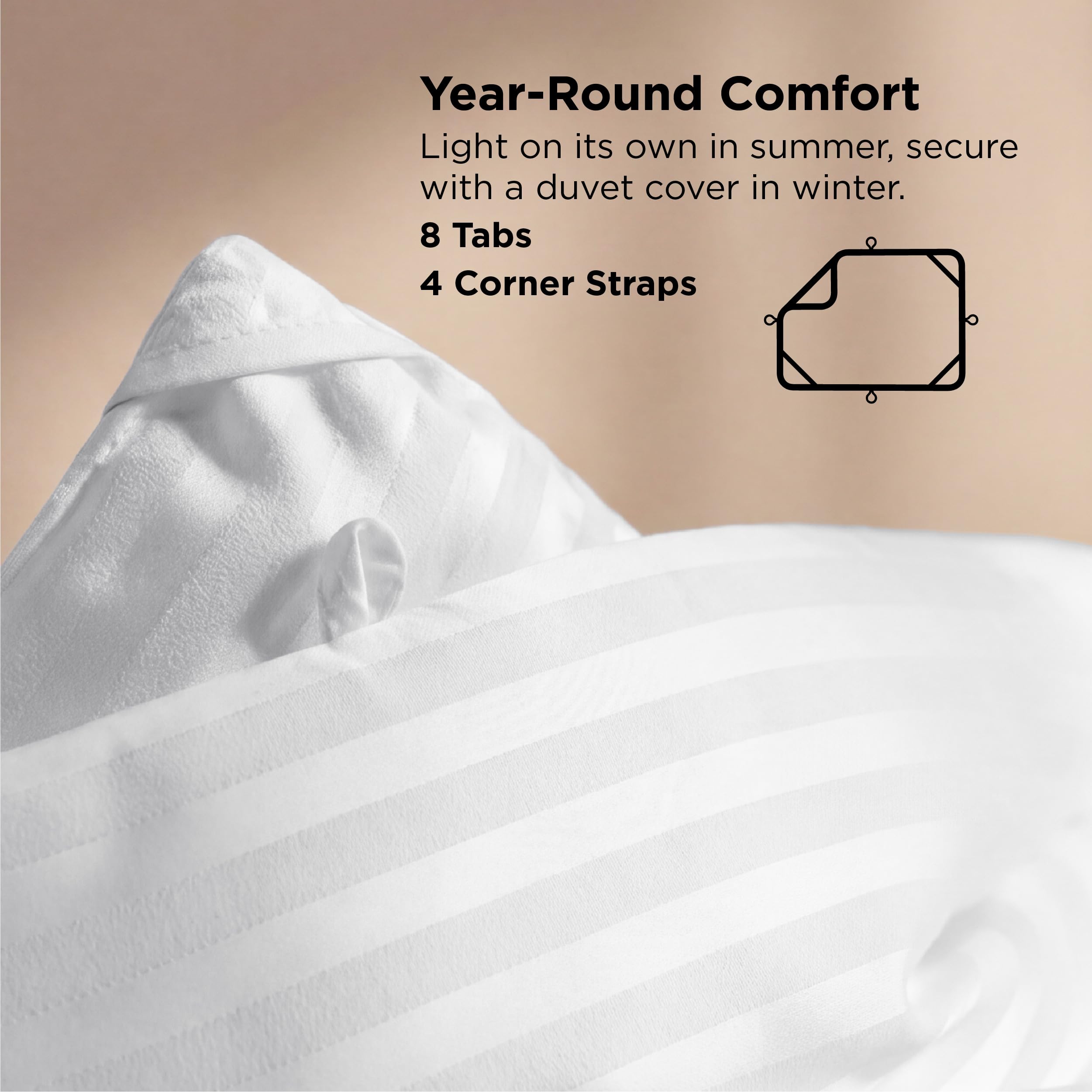 Bedsure revers uni et rayures contrastées pour deux styles en un