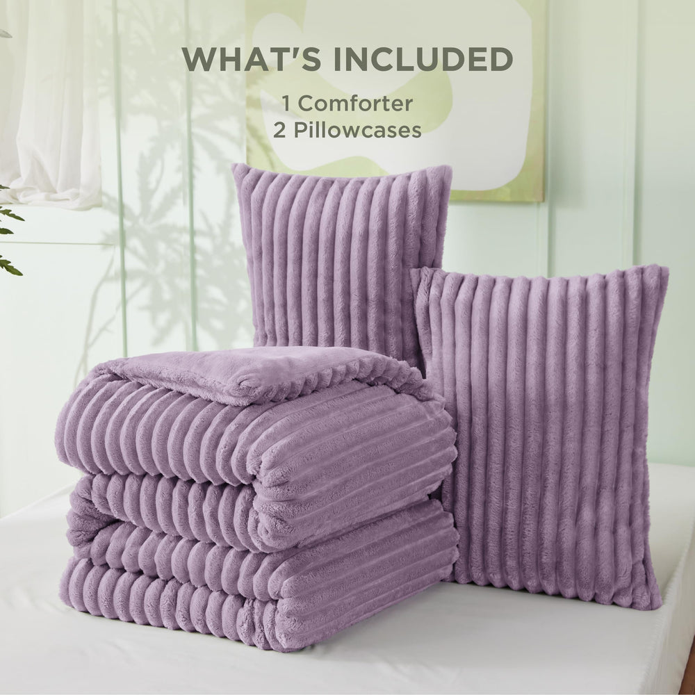 Bedsure mise en scène chambre lifestyle montrant ambiance apaisante lavande