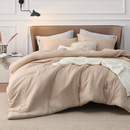Bedsure couette face complète montrant dimension et finition cosy