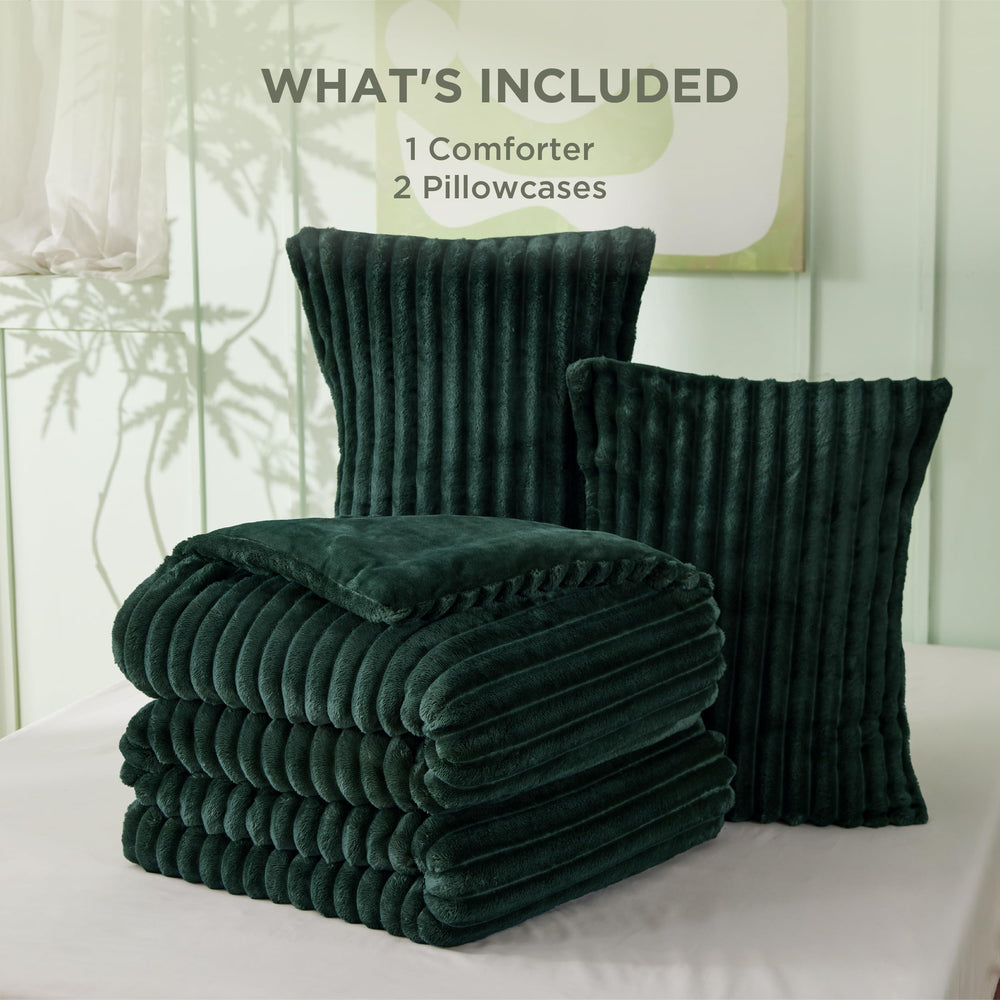 Bedsure mise en scène chambre lifestyle émeraude — ambiance chaleureuse et stylée