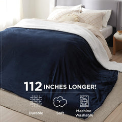 Bedsure gros plan Sherpa montrant peluche et chaleur enveloppante