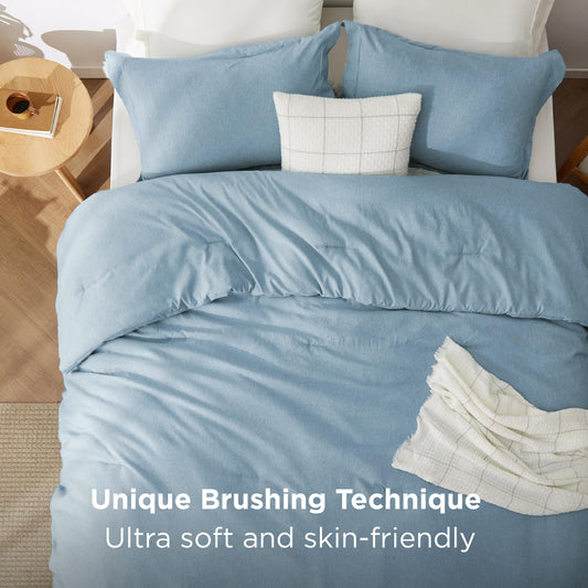 Bedsure gros plan microfibre brossée montrant douceur et confort