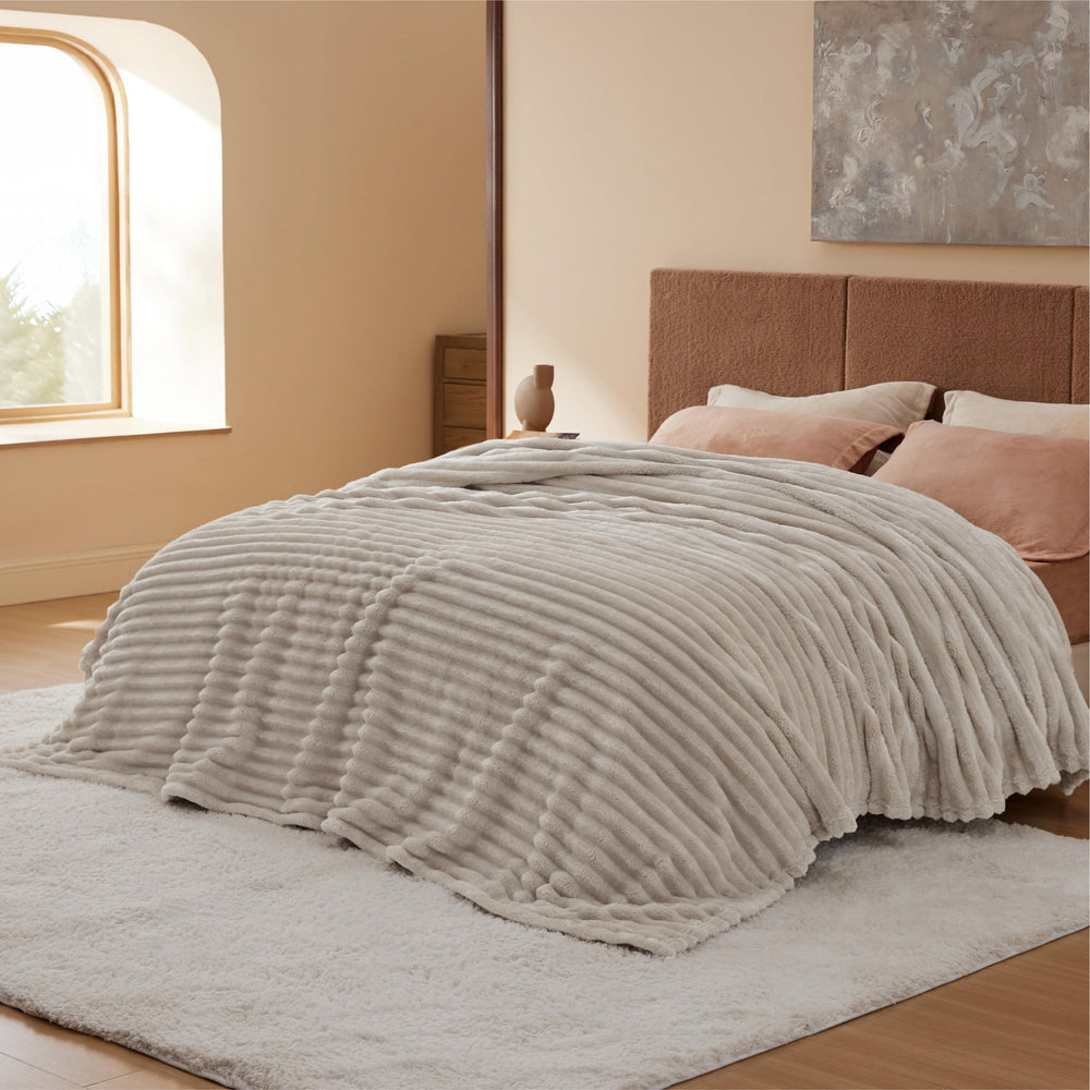 Bedsure style chambre déco beige montrant harmonisation et élégance
