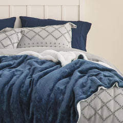 Bedsure plaid sur lit king montrant couverture généreuse