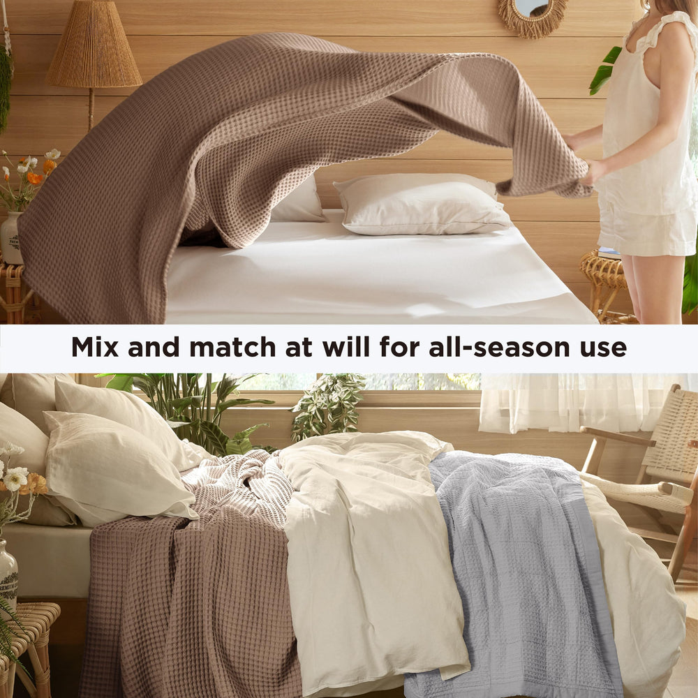 Bedsure couverture sur lit apportant ambiance chaleureuse