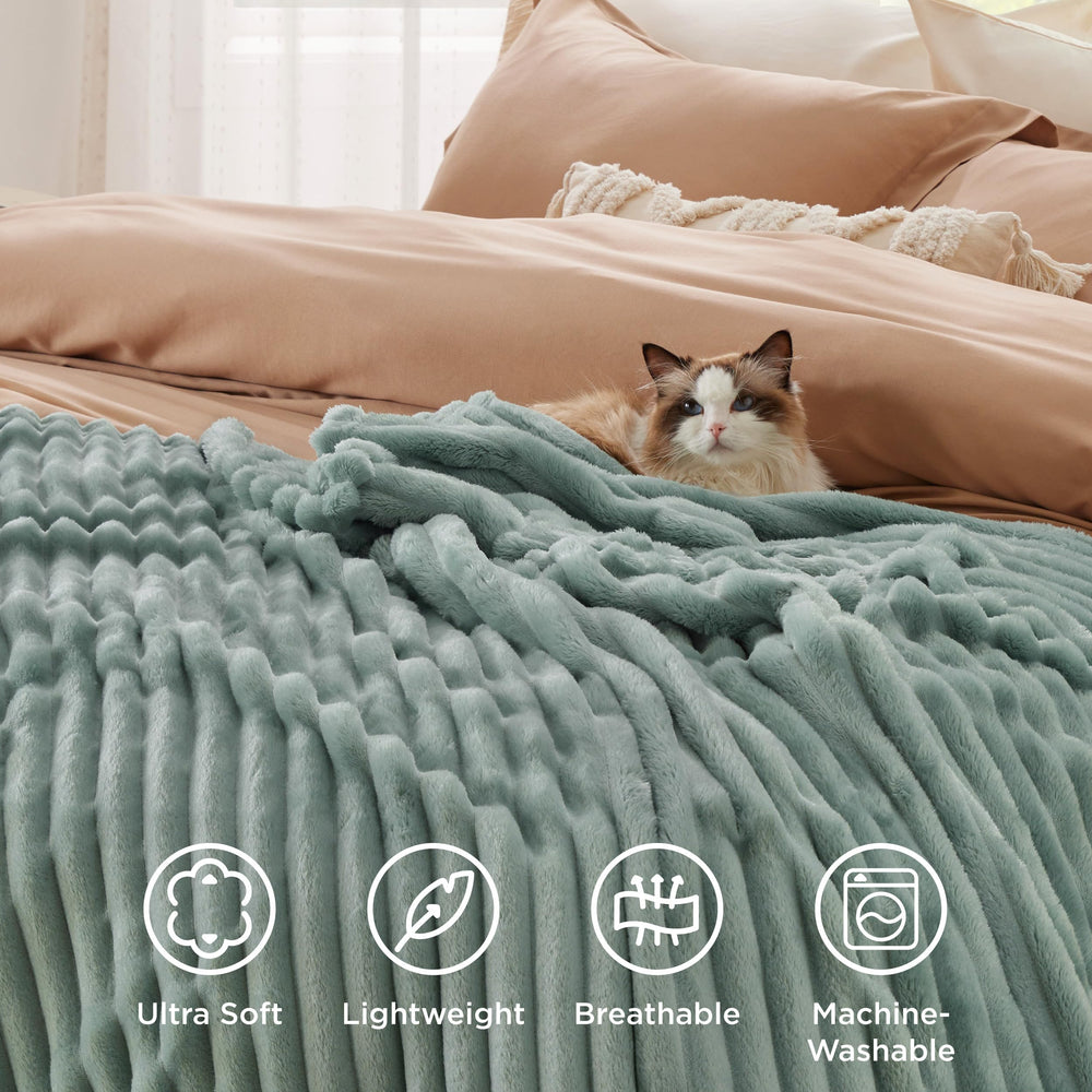 Bedsure couverture sur lit twin soulignant usage décoratif pratique