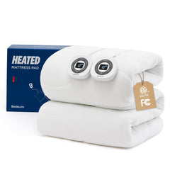 Bedsure surmatelas face avant montrant allure élégante et chaleur confortable