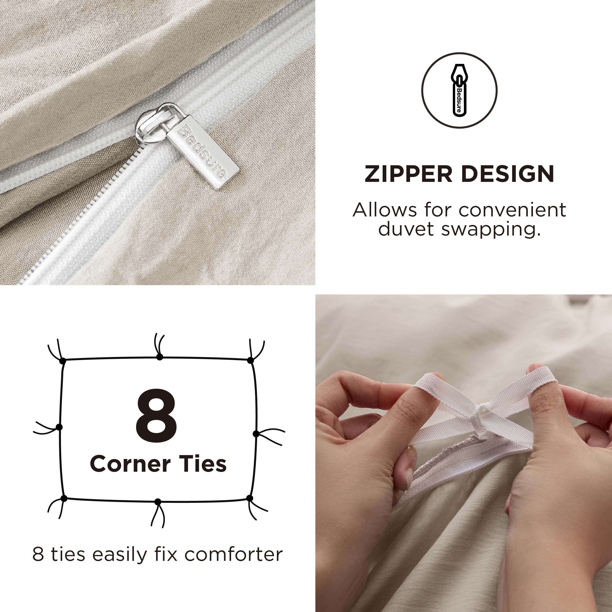 Bedsure taie d'oreiller pliée, coordination et confort visuel