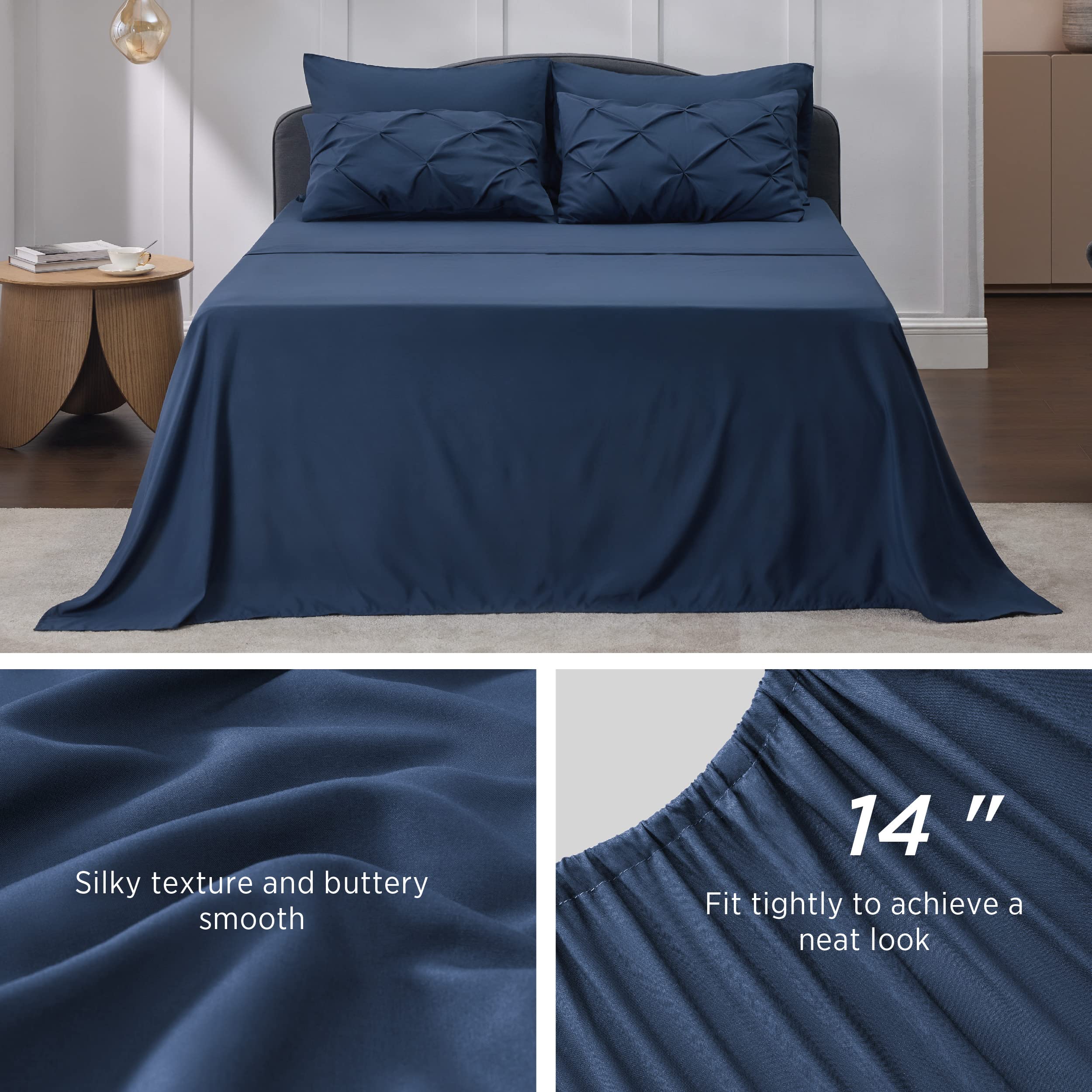 Bedsure taie d’oreiller avec fermeture montrant finition soignée