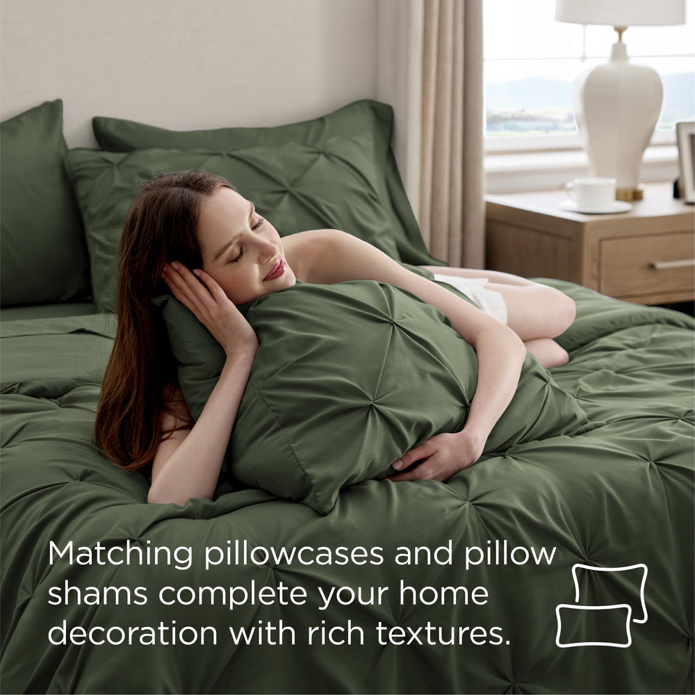 Bedsure taie d'oreiller assortie montrant maintien et aspect lisse