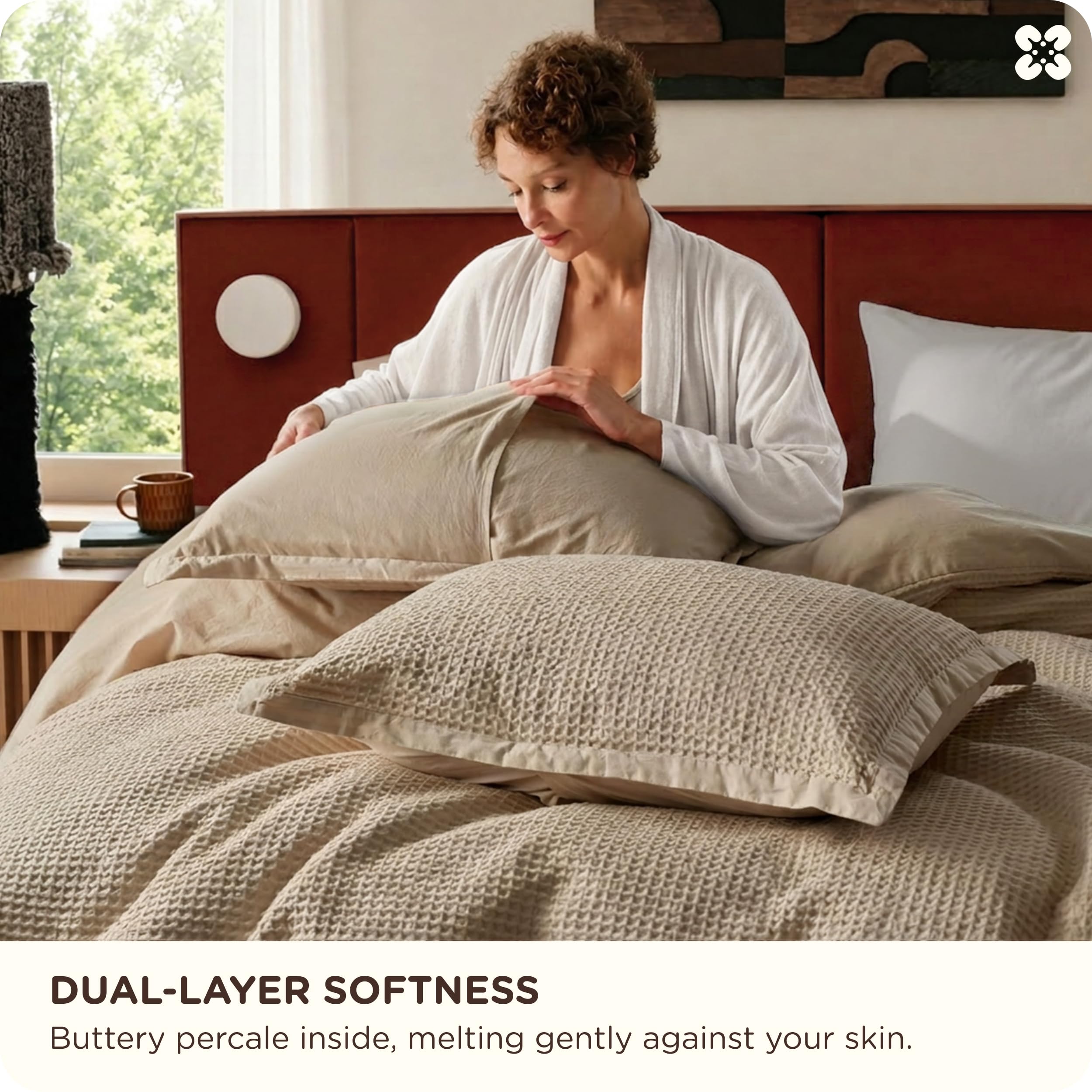 Bedsure ensemble avec deux taies offrant look coordonné et pratique