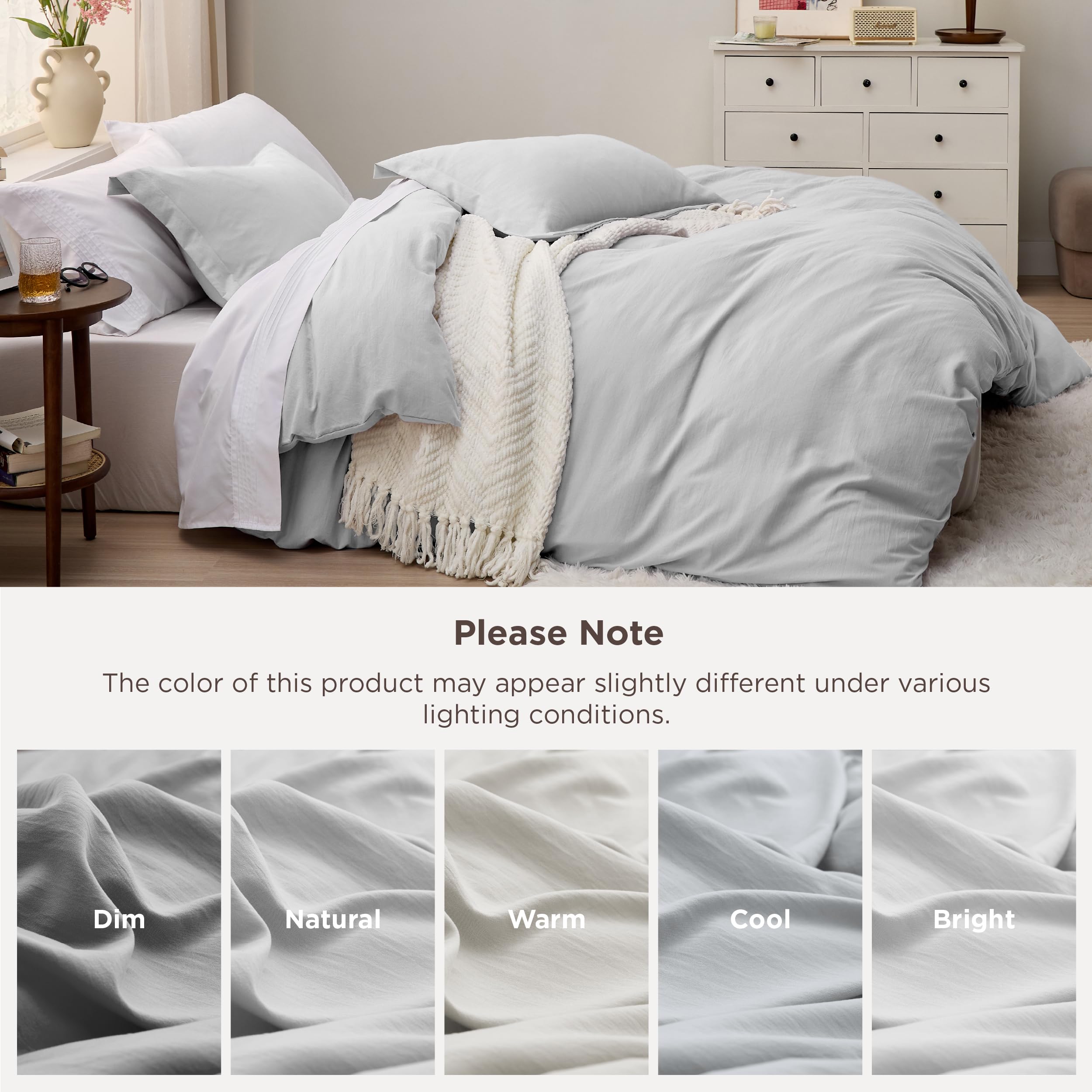 Bedsure taies d'oreiller king incluses, ensemble coordonné pratique