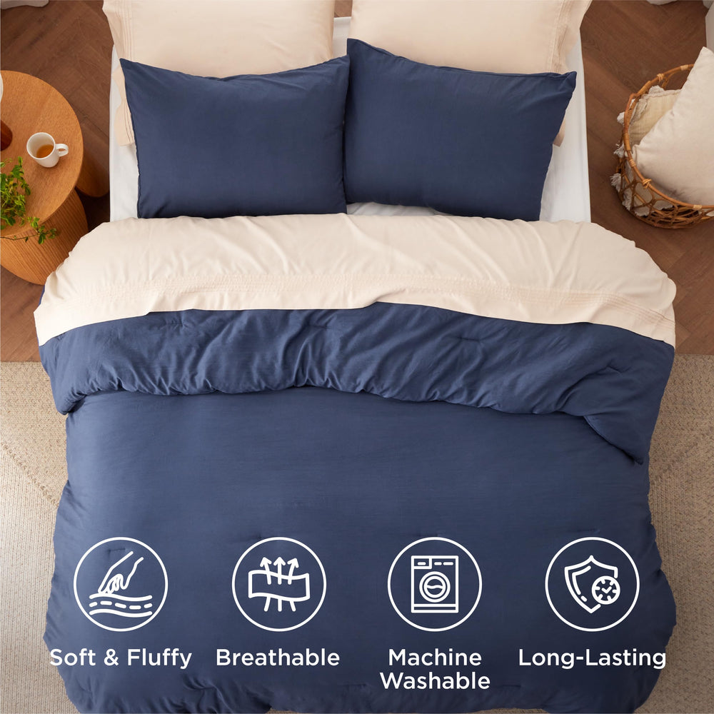 Bedsure taies d'oreiller assorties montrant coordination et confort complémentaire
