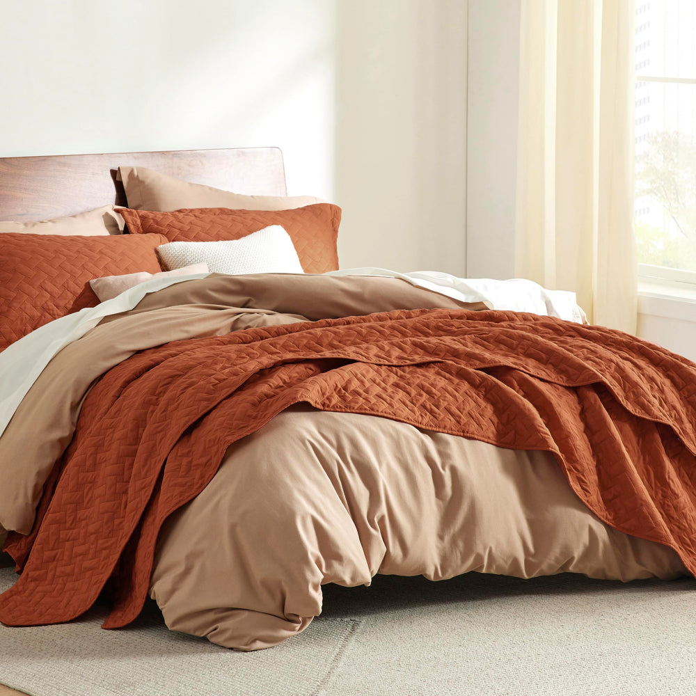 Bedsure taies assorties montrant finition et confort coordonné