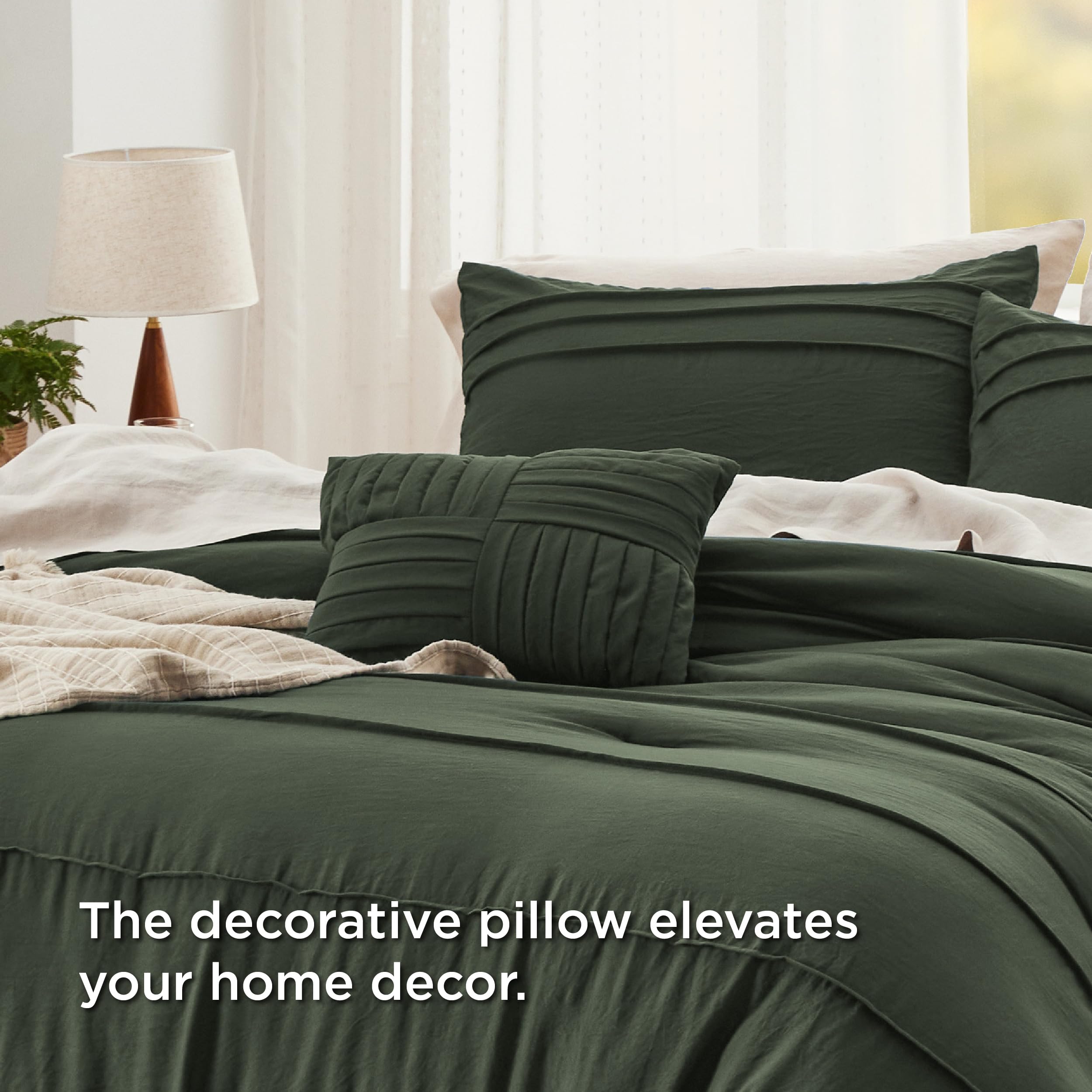 Bedsure taies et coussin décoratif inclus, finition coordonnée pratique